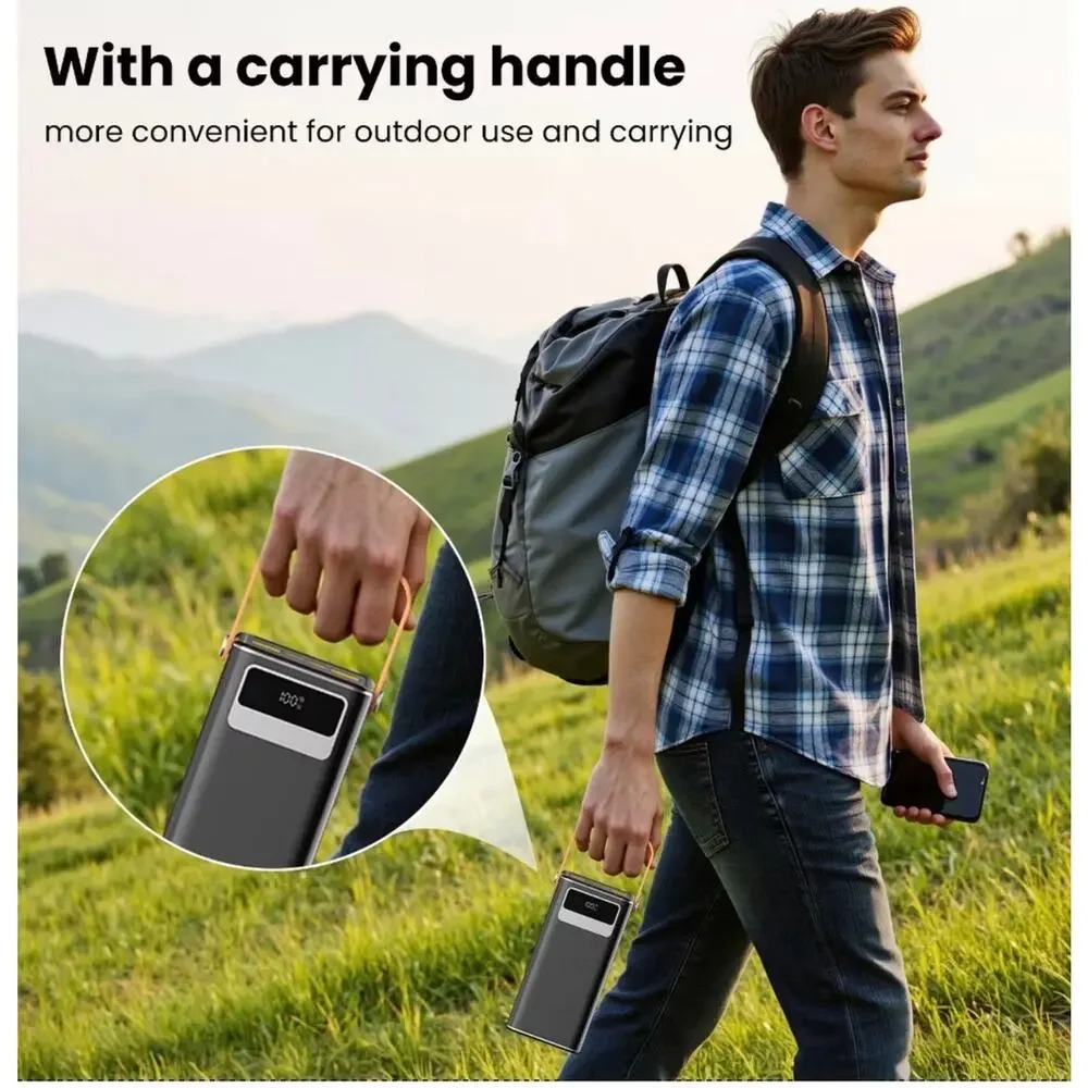 60000mAh Portable Power Bank with LED Light